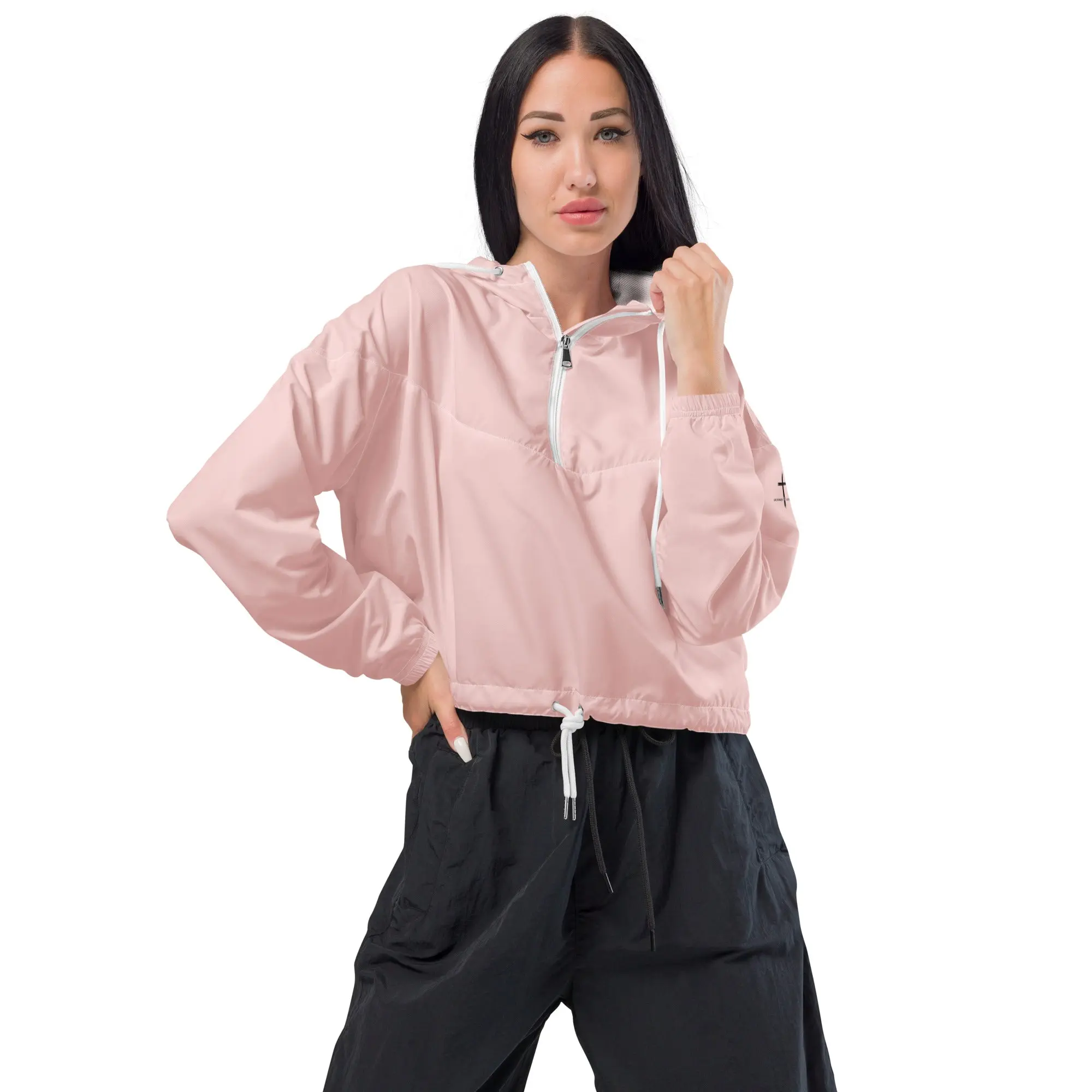 AA Pink Collection Cropped Windbreaker