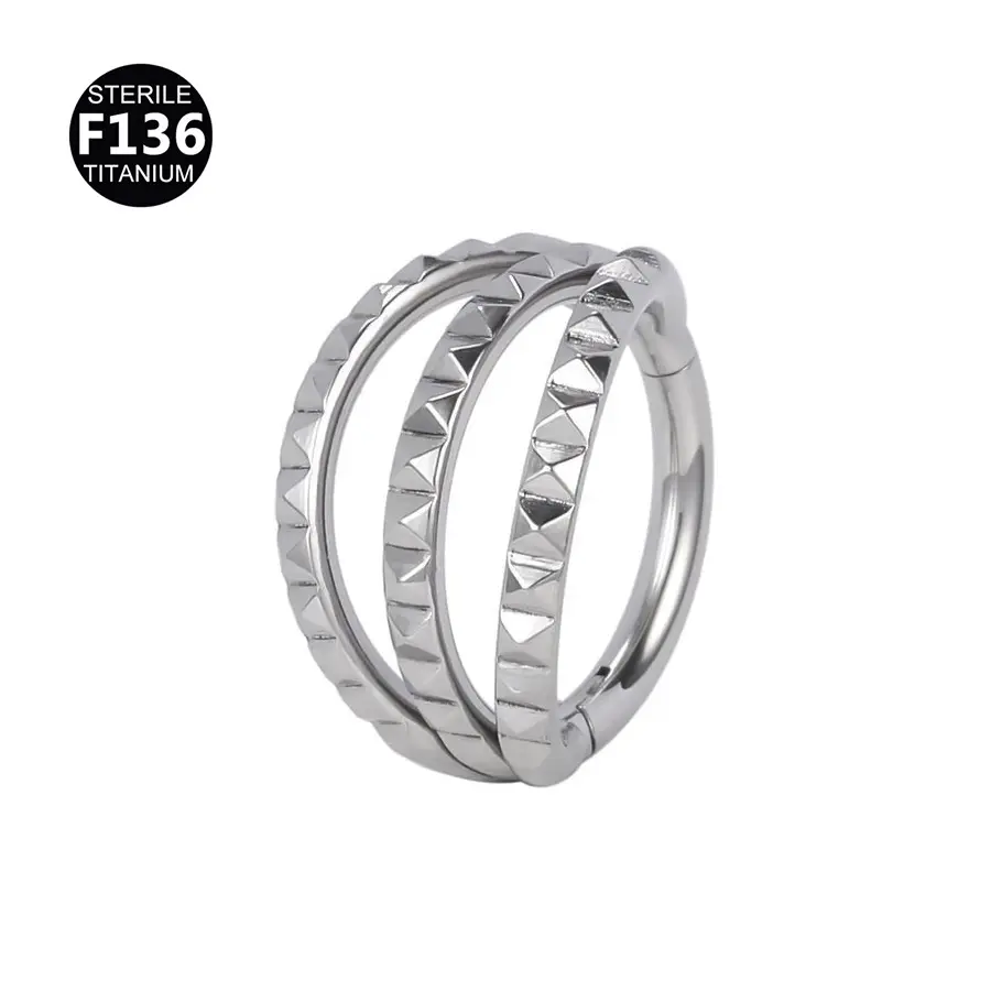 Three rows without diamond silver