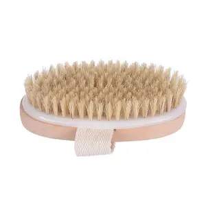 Single Pack Dry Brush Body Scrubber, Natural Bristle Brush, Exfoliating Skin Care Tool, Gentle Yet Effective for Daily Use
