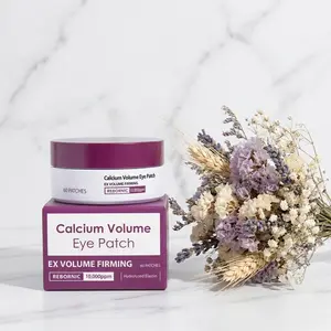 Calcium Volume Eye Patch EX Volume Firming Under Eye Patches, 60 Patches with 10,000ppm Rebornic, Deep Hydration & Puffiness Reducing, Fine Line Smoothing Eye Masks for Tired Eyes & Dark Circles
