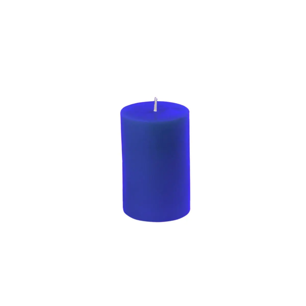 CPZ-2306-24 Round Colored Wax Pillar Candle, 2x3 in Blue, 24-Piece Handpoured Wax, Smokeless 18-Hour Clean Burn Traditional Home Decor for Room Decoration, Unscented, Colored Wax Candles