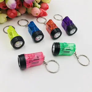 6-Pack Mini Flashlight Keychains with Button Cell Battery, Portable Keychain Flashlights for Halloween & Christmas Gifts, Fun Keychain Decor, Keychain Attachment