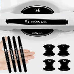 Car Door Handle Bowl Protective Stickers Anti-collision Decal Car Decals For Honda Civic xrv hrv crv brv City Accord Fit Jazz Insight Accessories