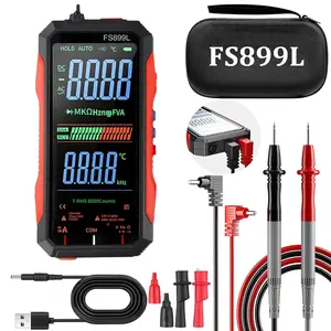 Digital Multimeter, FS899L Multimeter, USB Rechargeable Digital Multimeter - 6000 Counts, Automatic Digital Display Multimeter Tester for  and Industrial Electrical Issues (FS899L)