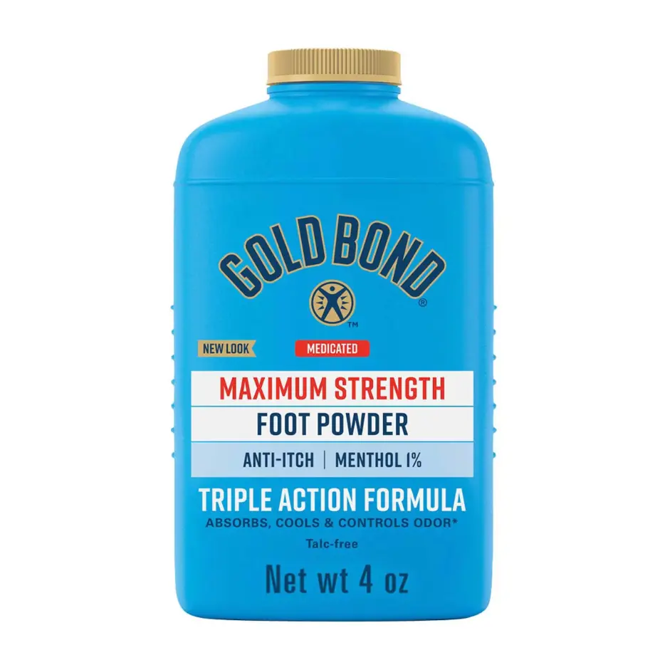 Gold Bond Foot Powder 4 oz., Maximum Strength Odor Control & Itch Relief