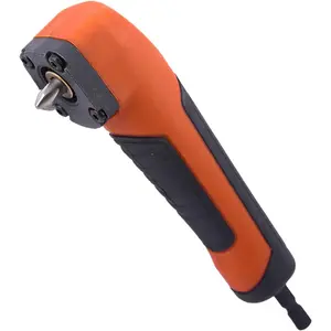 Right Angle Drill Attachment, ABS Handle Electric  Repair 90  Corner Adapter for 18v  Driver and Drill Bit,  for Driving Screws in Tight Spaces(Orange)
