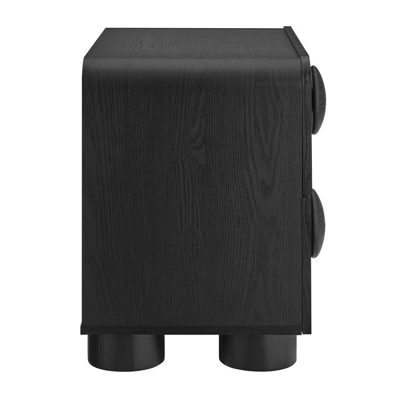 Sonnet 2-Drawer Nightstand in Black