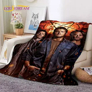 SPN Latest Supernatural Dean Sam Soft Flannel Blanket, Comfortable Throw Blanket for Bedroom, Dorm Room, Sofa, Couch, Living Room and Travel