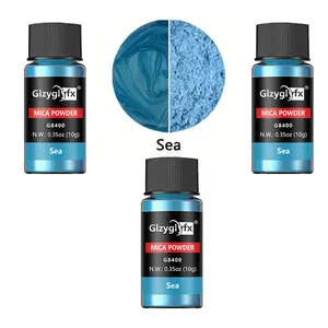 Sea color Mica Powder 10g/20ML 3Pcs/Set, Artist Paint Pigment & Colorant for Acrylic Painting, Resin Art, DIY Jewelry Accessories, Jewelry Making, Nail Art, Candle Soap Dye & Craft Coloring, Craft Supplies