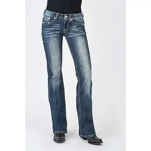Stetson 816 Classic Boot Cut Blasted (Denim Dark Wash) - Women's Jeans