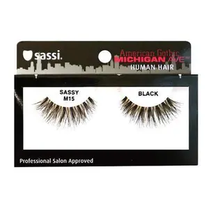 Sassi Michigan Ave #M15 100% Human Hair False Eyelash - SASSY Black