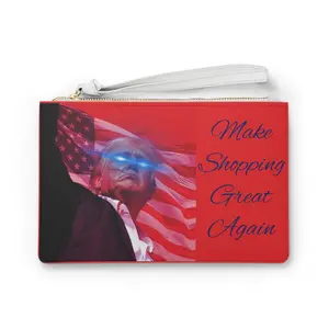 Make Shopping Great Again Patriotic Trump Clutch Bag Purse