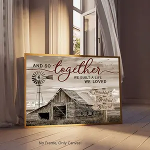 1Pc, Modern Style,Rural Farmhouses,Windmills Patterns,Wall Art Furniture Decoration,Suitable For Living Rooms,Bedrooms,Home Decoration And Perfect Gifts