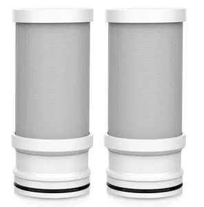 2 replacement Activated Carbon Filter for faucet water purifier. Prevents Bacteria Chlorine Sediment Rust Heavy Metals Softens Water NFS & FDAC Certified