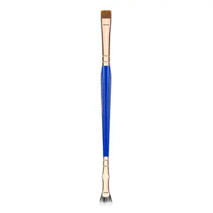 Bdellium Tools Professional Makeup Brush - Golden Triangle 727 Double-Ended Bent Lash Fan / Flat Definer for Clean and Precise Mascara Application