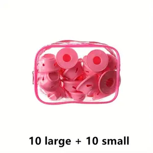 1set Silicone Mushroom Bell Curling Iron Reusable Hair Rollers - No Clip Magic DIY Curling Tool - PVC Bag Included