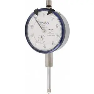 Teclock Dial Drop Indicator: 1" Range, 0-100 Dial Reading, 0.001" Graduation, 2-11/64" Dial Dia 0.1" per Revolution, Vertical Lug Back, 0.001400" Accuracy, Revolution Counter AI-921