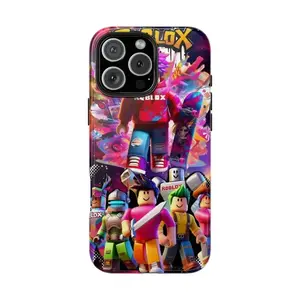 Roblox Pixel Gaming Trend Custom Smartphone Cover, Edgy Gamer Aesthetic Polycarbonate Heavy-Duty Shockproof Anti-Drop Protective Accessory for iPhone 17 Pro Max,16,15,14,13,12,11 (Gamer Gift Option)