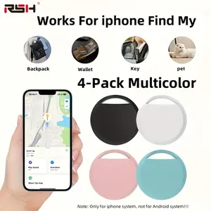 GPS Smart Anti-Loss Tracker 4pcs for Pets, Bags, Luggage, Bicycles, Cars, Compatible with iOS System Find My App, Real-Time Tracking Android Bluetooth Device Monitor dogaccessories