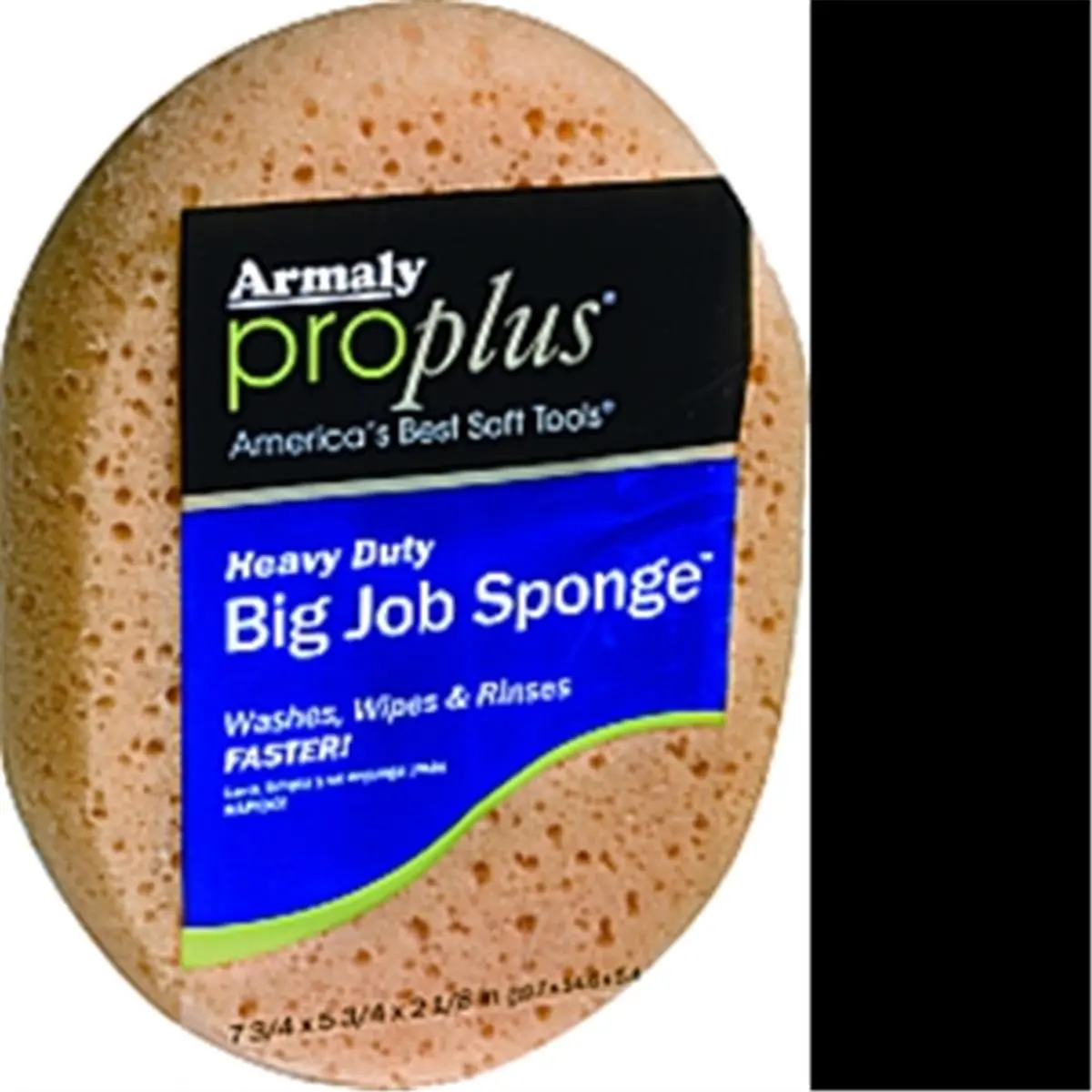 Armaly Brands 102-00006 Synthetic Big Job Oval Sponge - Polyester Estracell Polyester Reptile & Amphibian Cleaning Tool, Durable, Heavy-Duty, Water Absorbent, Stays Soft When Dry, Reptiles & Amphibians
