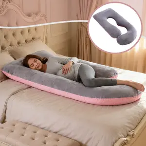 J-Shaped Multi-Functional Pregnancy Body Positioner Pillow for Moms & Mummies, Full-Body Support, Pregnancy Discomfort Relief, Nursing Pillow, Women's Gifts for Better Sleep Maternity