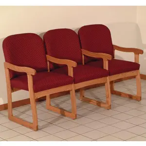FixtureDisplays® Prairie Three Seat Chair w/Center Arms 1041487-NF