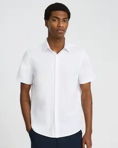 Express Solid Wrinkle-Resistant Everyday Performance Short Sleeve Dress Shirt