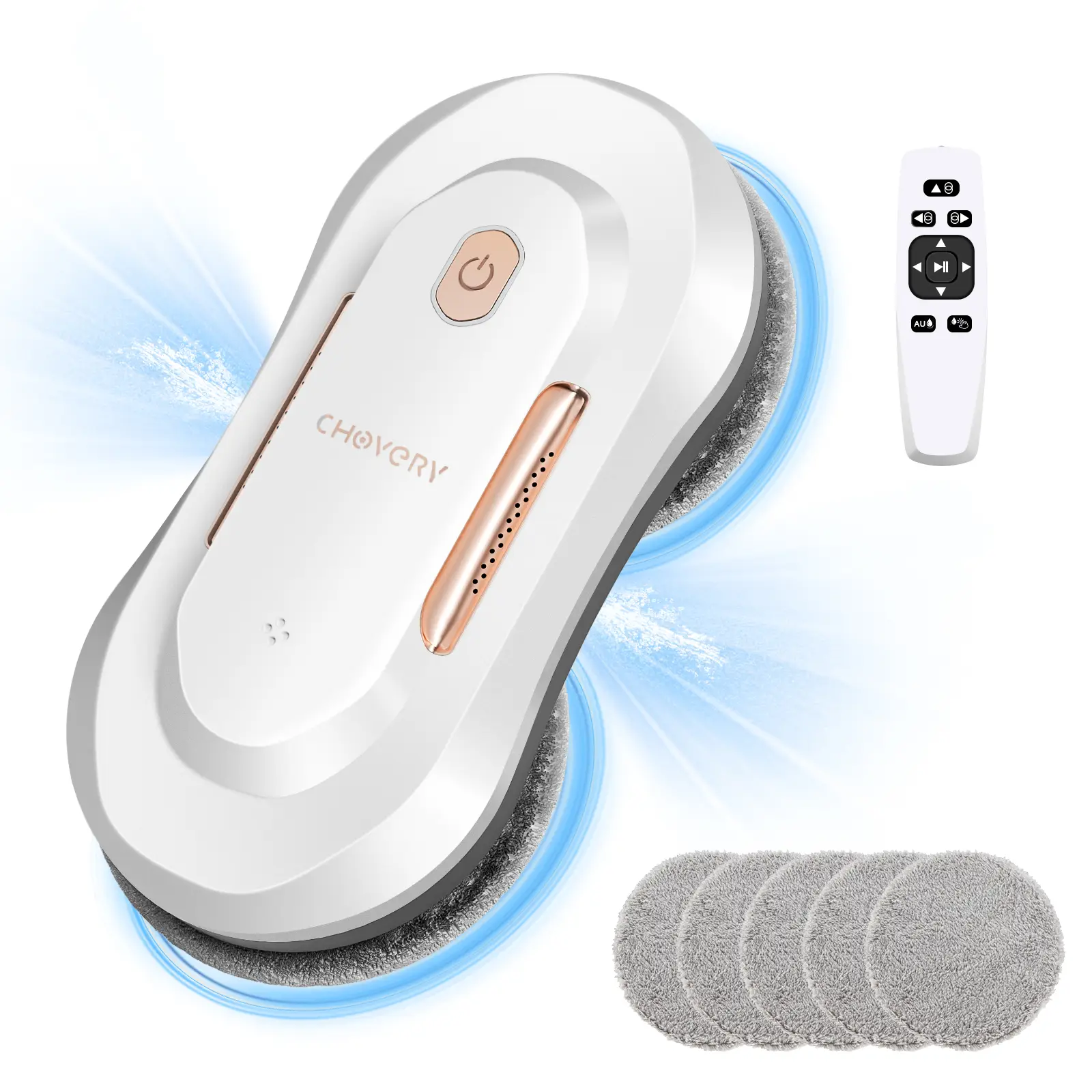 Window Cleaner Robot with Dual Water Spray, Automatic Glass Cleaning Robot with 3000Pa Sunction Power-For Christmas