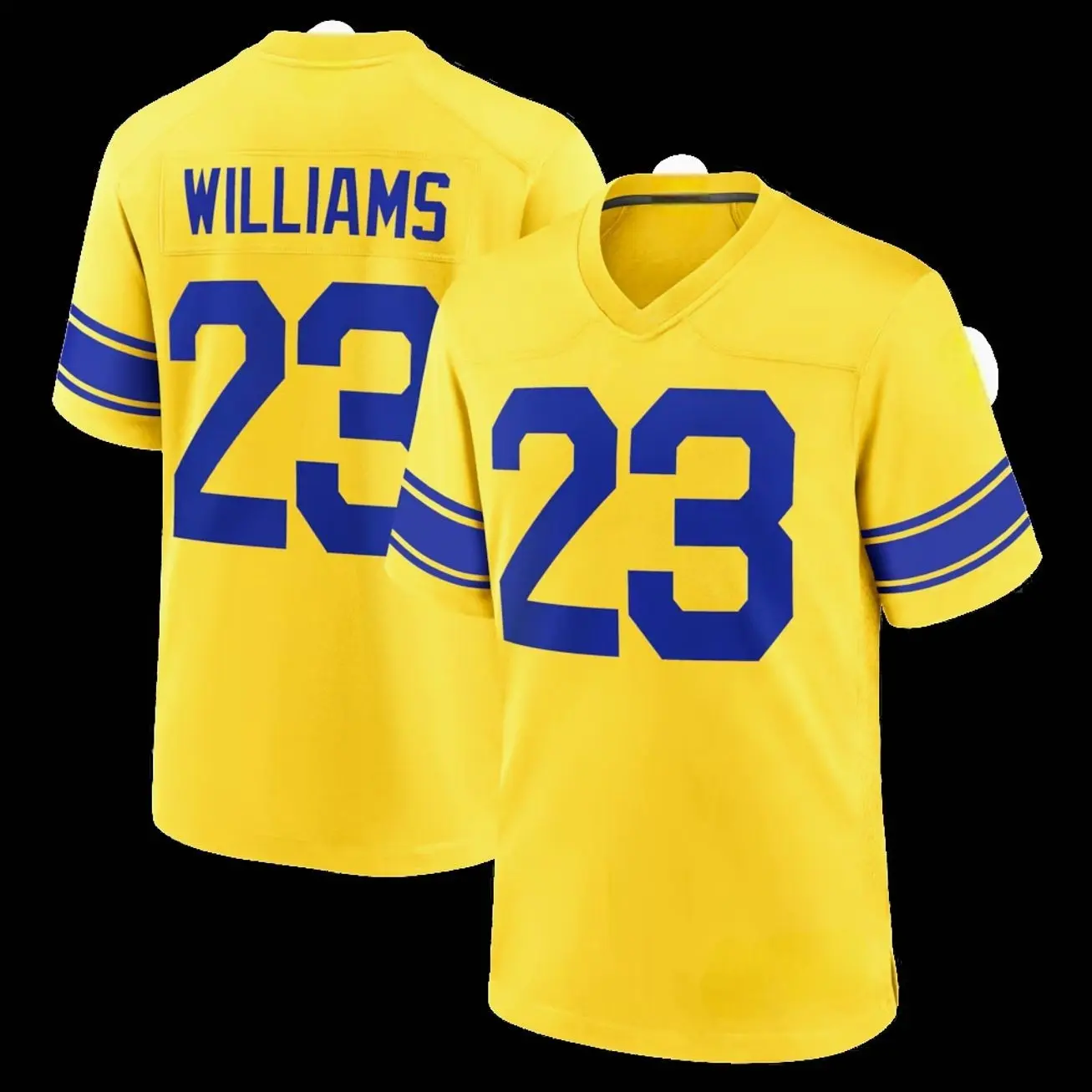 Unisex Football inspired by Williams 23 Los Angeles  Classic Sol Game Jersey - Yellow
