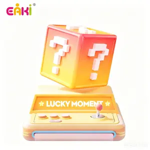 EAKi Officially Licensed Original EAKI Lucky Moment Arcade Blind Box, Random Collectible Mini Figurines with Rare Hidden Chase Figure, Surprise Unboxing Gift for Collectors