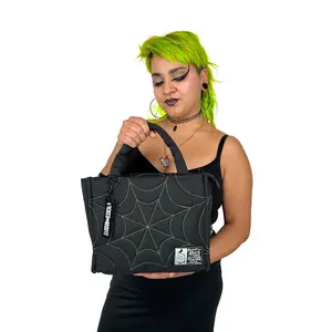 Recycled Nylon Spiderweb Puff Tote Bag by Wicked Misfit