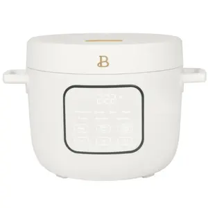 Beautiful 14-Cup Cooked, 6-Cups Uncooked Electric Rice and Grain Cooker, EverGood Ceramic Nonstick Coating, White Icing by Drew Barrymore