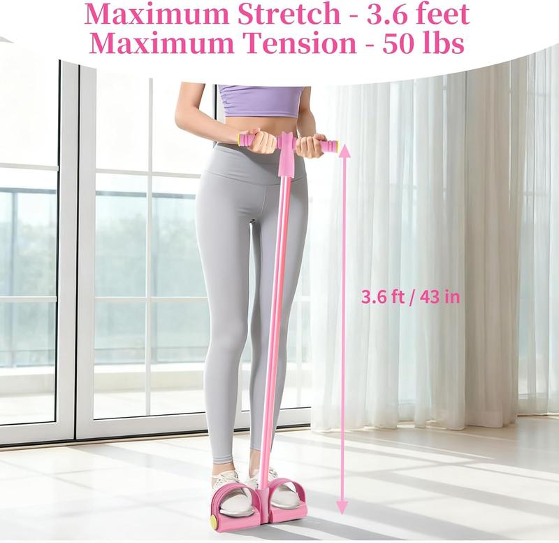 Multifunction Tension Rope, 6-Tube Elastic Yoga Pedal Puller Resistance Band,  Elastic Pull Rope Fitness, Full-Body Workout at Home Gym, Exercise Sit-up, Yoga, Abdominal Training