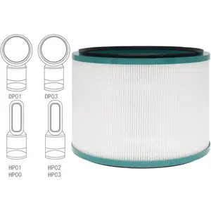 Air Purifier Filter Replacements for Dyson Pure Cool Link DP01 DP02, Pure Hot + Cool Link HP01 HP02 HP03, Part # 968125-03 Lhari