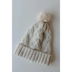 Acrylic Knit Pompom Stocking Hat, Stylish Fashion Clothing Accessory