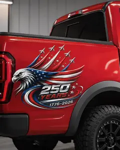 America 250th Anniversary Car Decal, Patriotic Eagle 250 Years Vinyl Sticker, 1776–2026 USA Truck Decal, Jeep SUV Pickup Window Decal