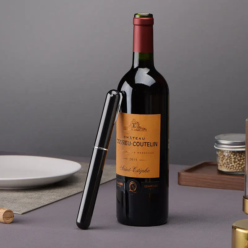 Kitchen Utensils Steel Pen-Shaped Air Pressure Wine Corkscrew, Pneumatic Bottle Opener