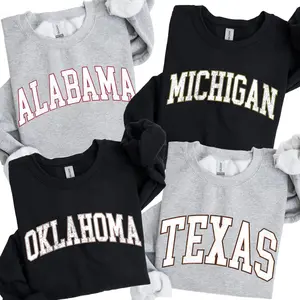 Vintage Varsity College Sweatshirt, University, Game Day, Football, Sports, Hometown, Pullover, Crew Neck