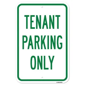 SignMission  12 x 18 in. Aluminum Sign - Tenant Parking Only