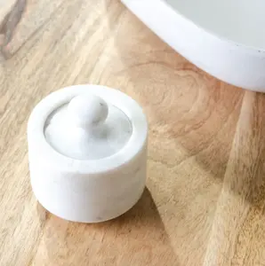 White Marble Pinch Pot