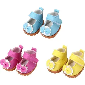 3 Pairs of Doll Shoes Suitable for 17cm Dolls, 3 Colors Suitable for Different Clothing Styles, 17cm Doll Accessories (Colors A)