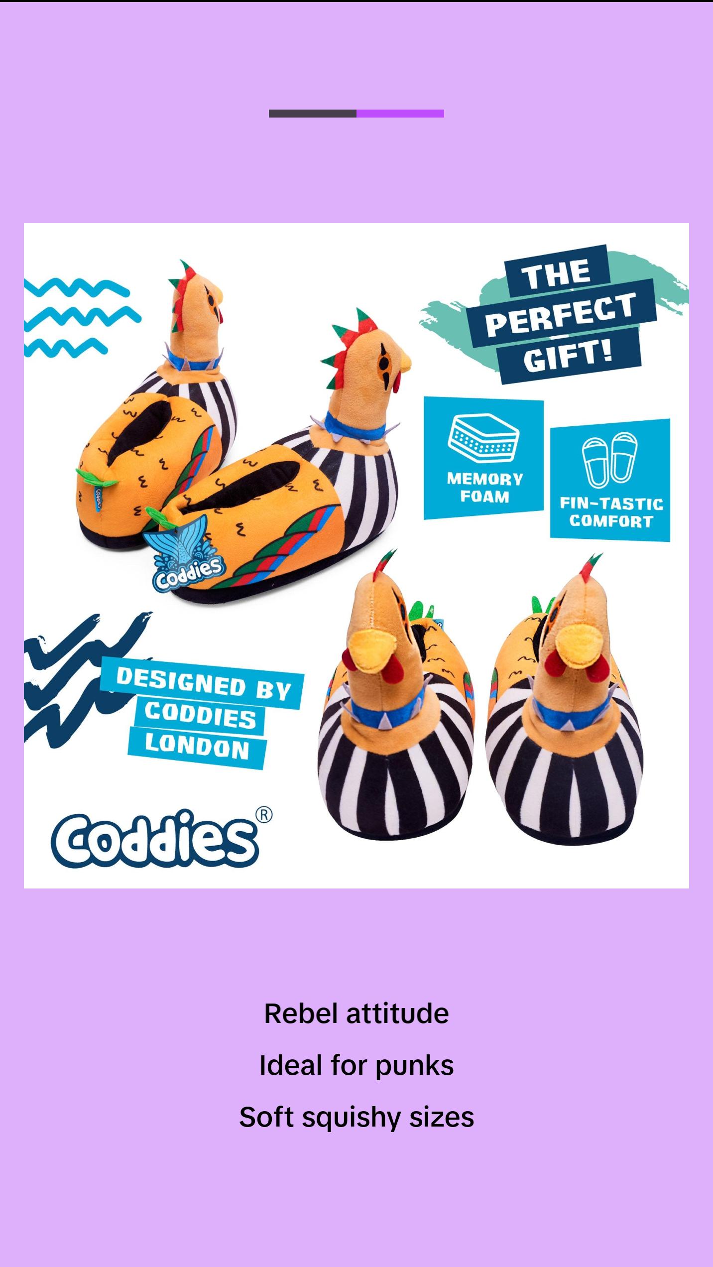 Coddies® Punk Chicken Slippers
