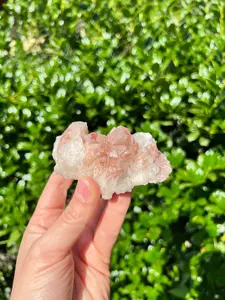 Pink Lithium Quartz Cluster