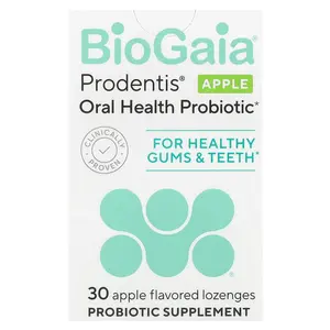BioGaia Prodentis®, Oral Health Probiotic, Apple, 30 Lozenges