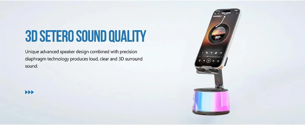 Wireless Induction Audio Bluetooth Speaker 5in1 Cellphone Holder USB Emergency Rechargeable (5000mAh) Portable Power Mobile Tablet Stand with Colorful Ambient Light Gifts for Friend, Family Wireless Induction Audio Bluetooth Speaker 5in1 Cellphone Holder USB Emergency Rechargeable (5000mAh) Portable Power Mobile Tablet Stand with Colorful Ambient Light Gifts for Friend, Family