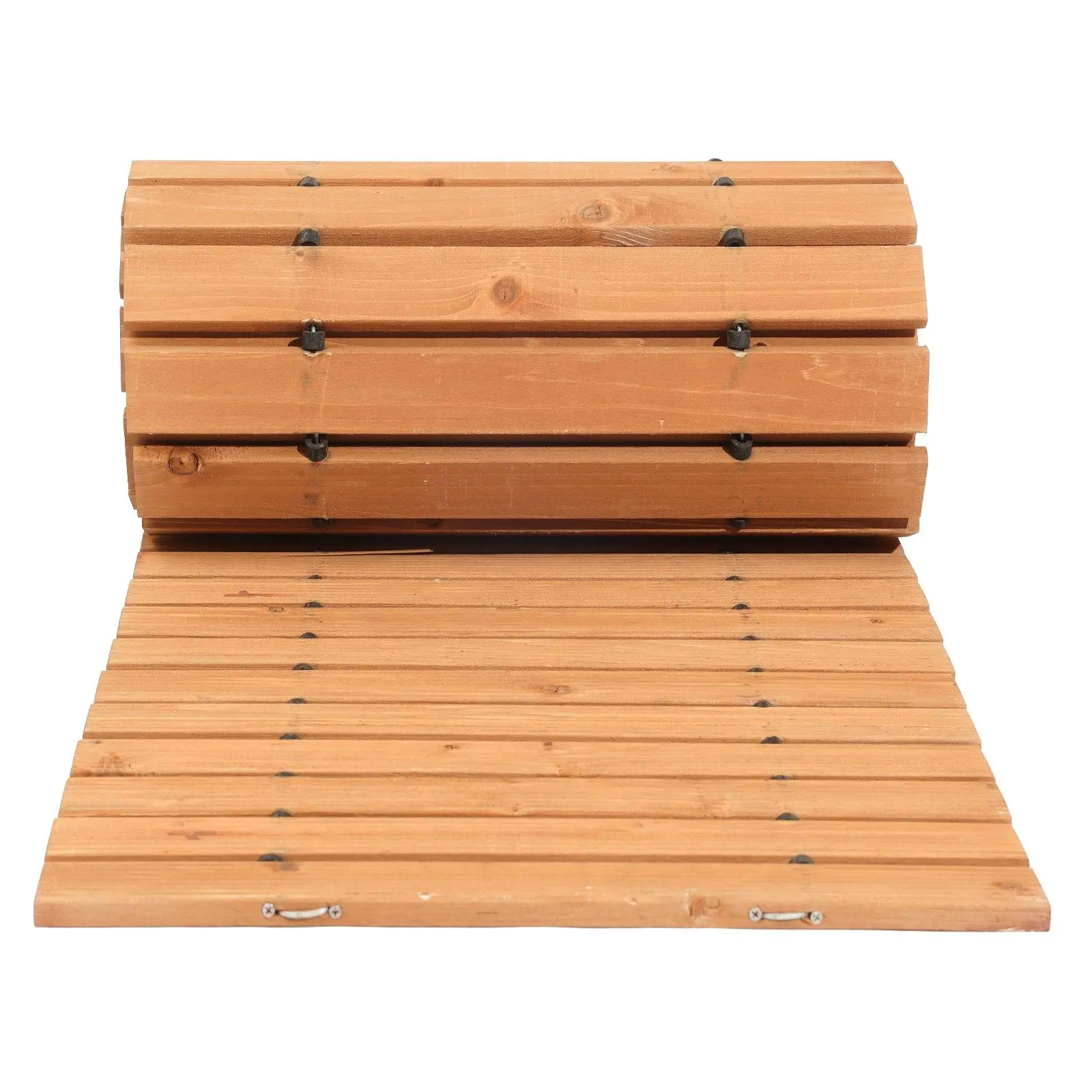 【SummerFinds】12 ft L x 22 in W Straight Wooden Garden Pathway Roll Out Garden Walkway