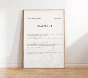Acotar Quote Chapter Print Gift Booktok Inspiration Sarah J Maas Minimalist Aesthetic Wall Art
