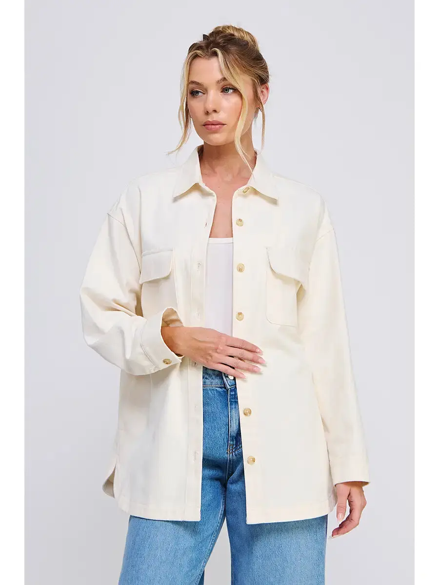 Cream Cloud Shacket