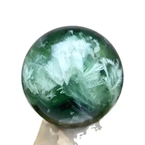 600g Natural Fluorite Ball Colored Quartz Crystal Gemstone Home Decoration Unique Healing Stone for Decor