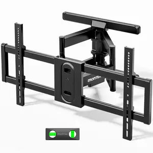 MonTEK Full Motion TV Wall Mount for 43–95 Inch TVs, Pre-Assembled TV Mount with Tool-Free Tilt, Swivel, Extension, Max VESA 800 x 400mm and 132 lbs, 16″/18″ Wood Studs